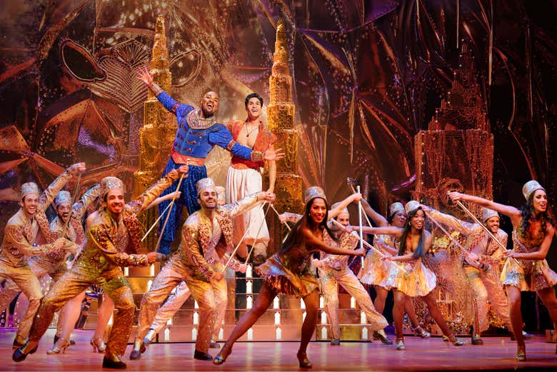 Une des scènes de la comédie musicale Aladdin
