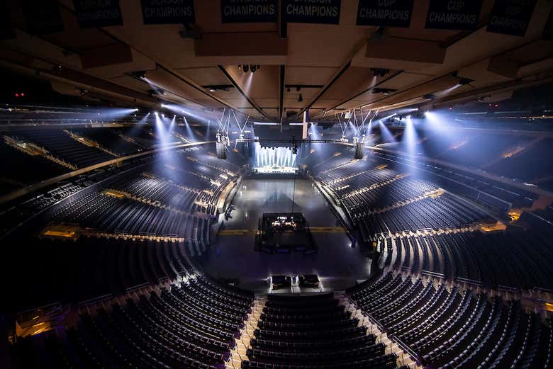 Tout est prêt pour un événement musical au Madison Square Garden