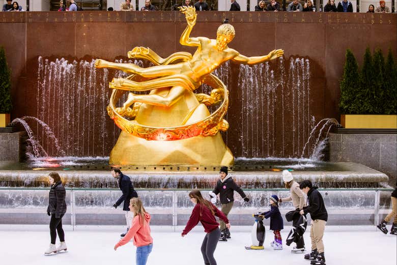 La piste de patinage sur glace du Rockefeller Center